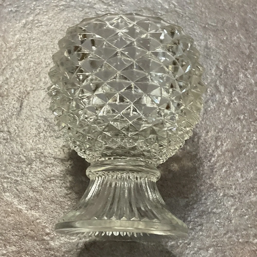 Avon Clear Glass Textured Vase